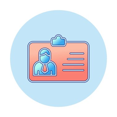 Ofis Giriş Kartı simgesinin vektör illüstrasyonu 