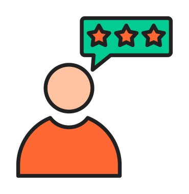 Müşteri İncelemesi, geribildirim ikonu vektör çizimi