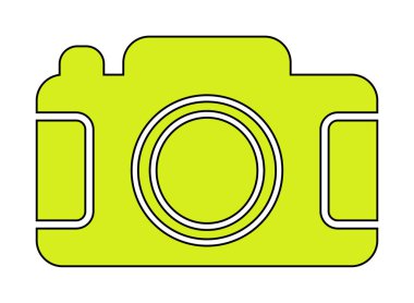 Kamera. Web simgesi basit illüstrasyon 