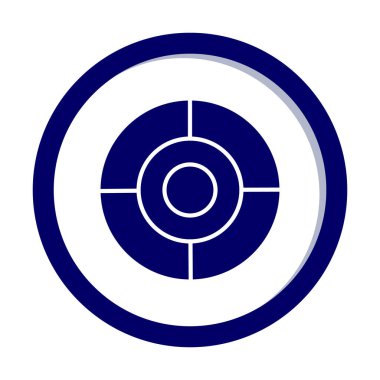 Basit hedef simgesi, hedef, vektör illüstrasyonu