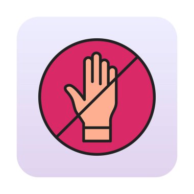 Web simgesine, vektör illüstrasyonuna dokunma