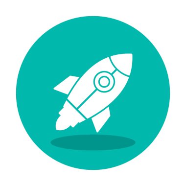 Roketin vektör çizimi. Başlangıç konsepti