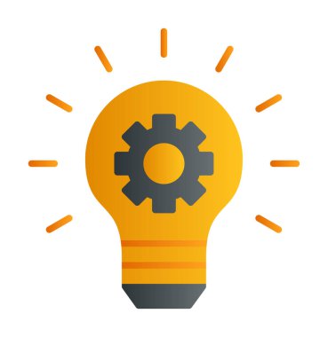 Fikir ampul ikonu vektör illüstrasyonu             