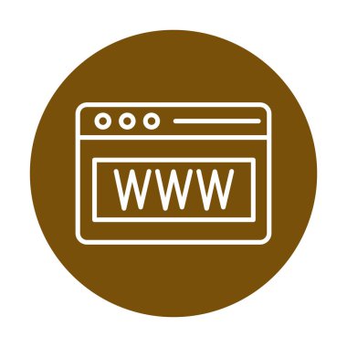 Web tarayıcı simgesi, vektör çizim