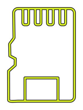 SD kart simgesi vektör illüstrasyonu 