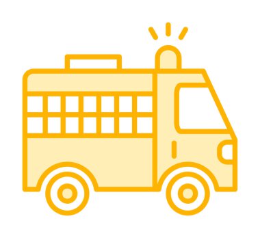 Van düz vektör simgesi