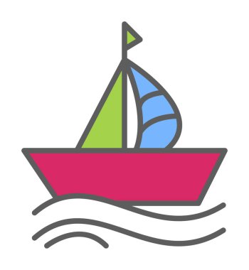 tekne ikonu vektör çizimi tasarımı 