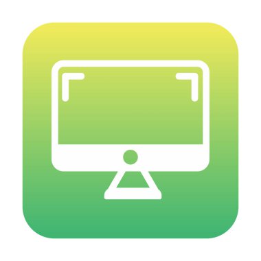 bilgisayar izleme simgesi, vektör illüstrasyonu basit tasarım