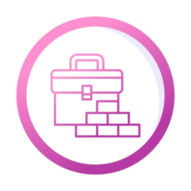 evrak çantası web basit simge illüstrasyonu