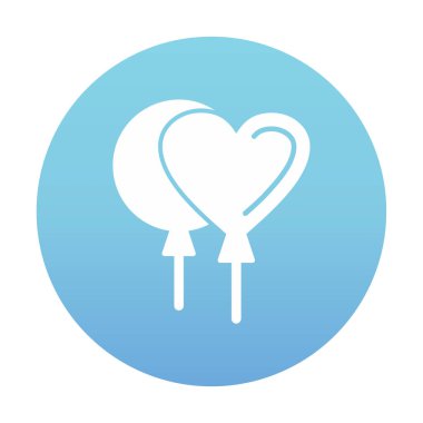 balonlar web basit illüstrasyon, parti konsepti