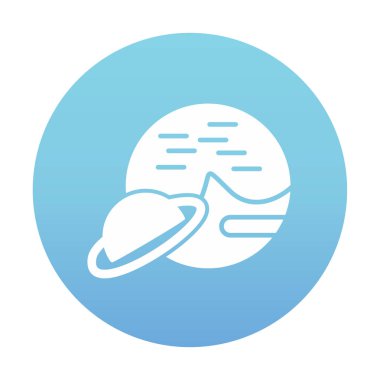 Gezegenler simgesi, vektör illüstrasyonu basit tasarım