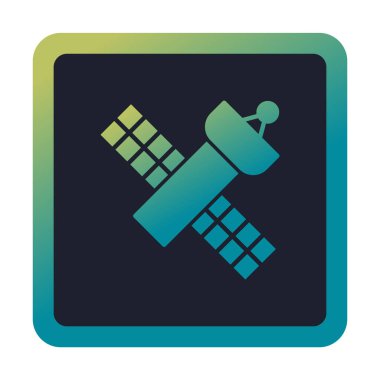 Uydu Simgesi, vektör illüstrasyonu