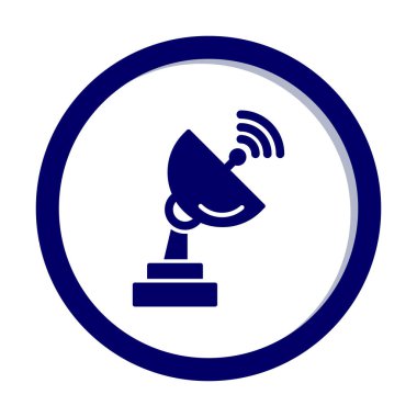 uydu anten simgesi, vektör illüstrasyonu