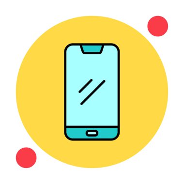 Akıllı telefon simgesi. özet vektör illüstrasyonu 