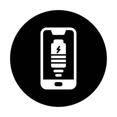 Basit Kablosuz Şarj simgesi, vektör illüstrasyonu