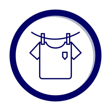 Çamaşır, tişört ikonu, vektör illüstrasyonu