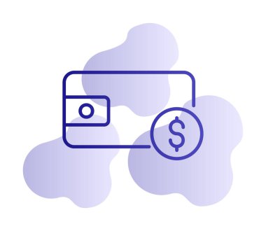 wallet icon, vector illustration simple design