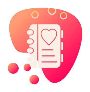 not defteri simgesi soyut arkaplan vektöründe izole edildi