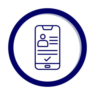 Kimlik vektör illüstrasyonlu akıllı telefon