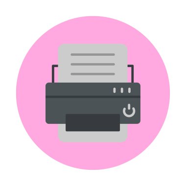 yazıcı simgesi web basit illüstrasyon