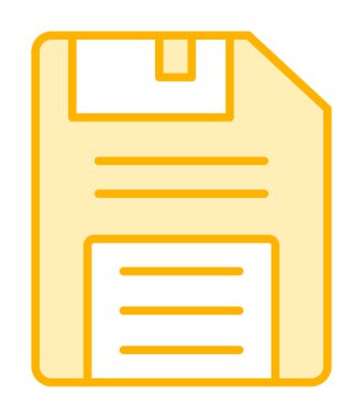 Basit Disket simgesi, vektör illüstrasyonu