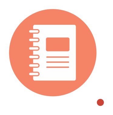 notepad simgesi, vektör illüstrasyonu basit tasarım