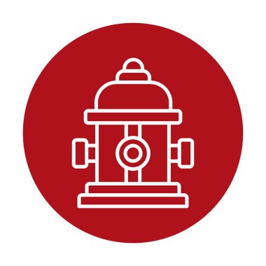 Modern yangın musluğu simgesinin vektör illüstrasyonu 