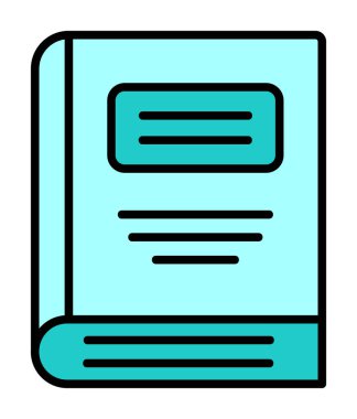 kitap simgesi vektör illüstrasyonu 