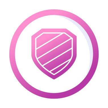 Güvenlik kalkanı simgesi, vektör illüstrasyonu