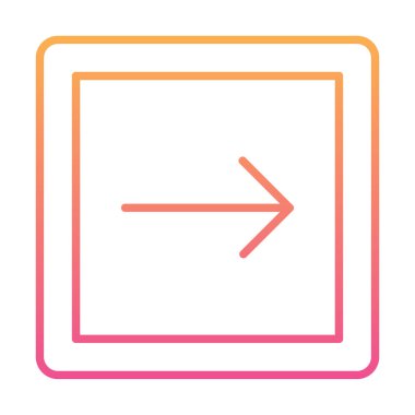 Sağ Ok simgesi, vektör illüstrasyonu basit tasarım