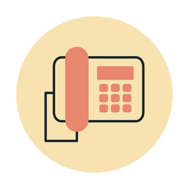 masa telefonu simgesi, vektör illüstrasyonu basit tasarım