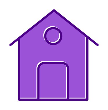 Eve. Web simgesi basit illüstrasyon