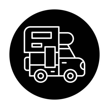 Kamp simgesi vektör illüstrasyonu