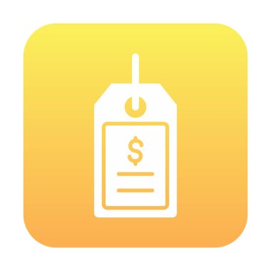 Basit fiyat etiketi simgesi, vektör çizim