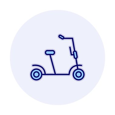 Scooter simgesi vektör illüstrasyonunu tekmele