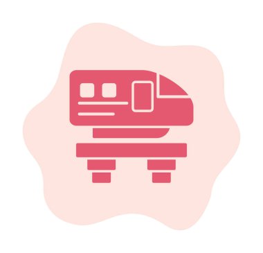 Monoray yaratıcı ikonu. Işınlama simgeleri koleksiyonu. İzole edilmiş Raylı İşareti 