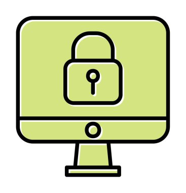 Beyaz arkaplanda asma kilit vektör çizimi