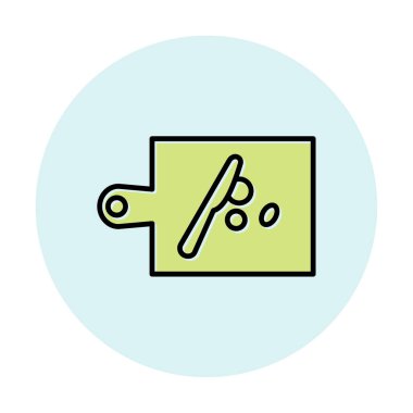 Kesme tahtası simgesi, vektör illüstrasyonu