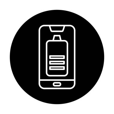 pil simgesi. renk çizgisi çizimi 