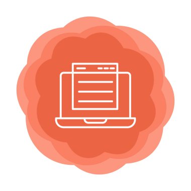 Basit web sitesi arayüzü simgesi, vektör illüstrasyonu