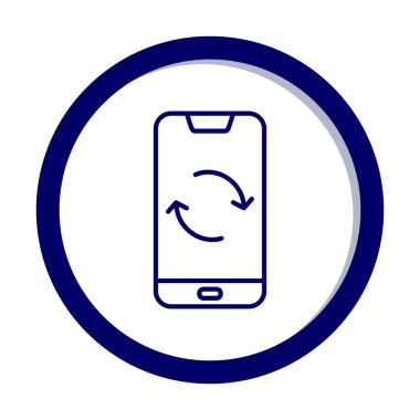 Smartphone Veri Eşzamanlamasının vektör çizimi 