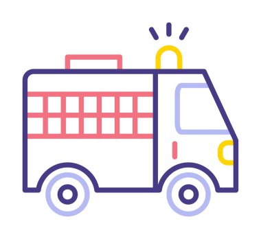 Van düz vektör simgesi