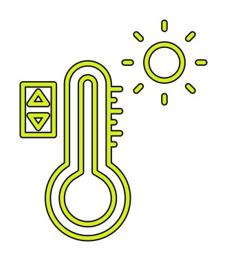 Sıcaklık Denetim simgesi, vektör resimleme 