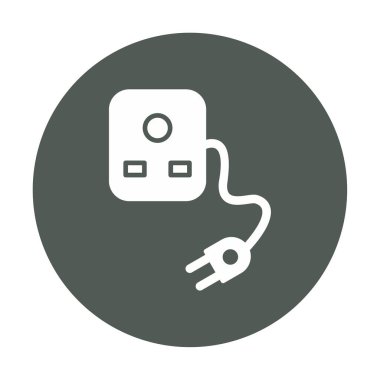 Fiş ve Soket, web simgesi basit tasarım 