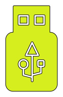 Web için usb flash simgesi.