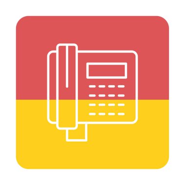 Basit Telefon Simgesi, vektör illüstrasyonu