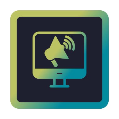 çevrimiçi pazarlama simgesi vektör illüstrasyonu 