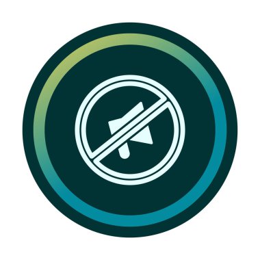 Sessizleştirilmiş simge vektör çizimi