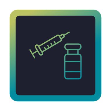 Şırınga web simgesi, vektör çizim 