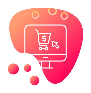 Projeniz için çevrimiçi alışveriş simgesi